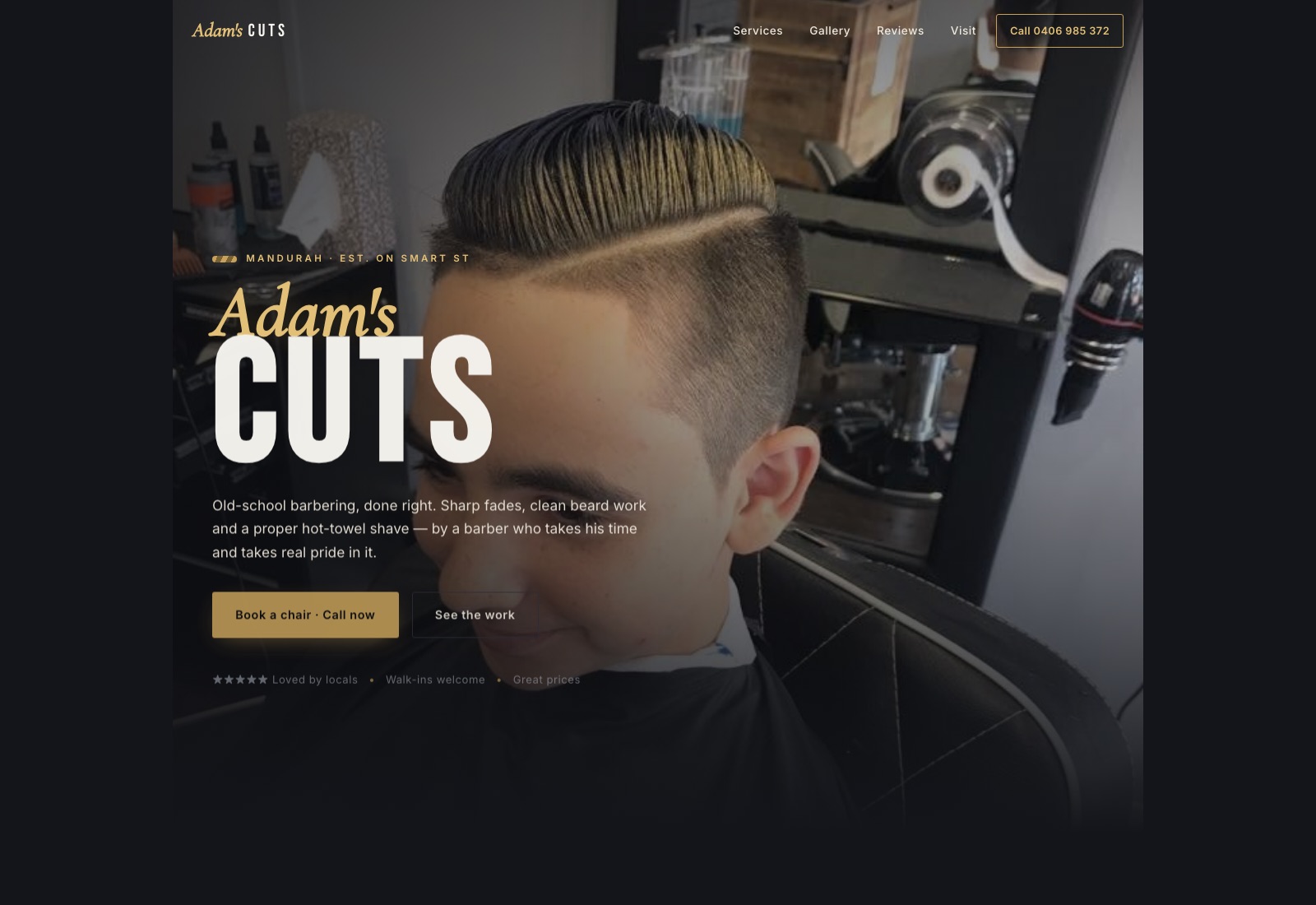 adams-cuts website preview